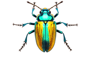 Jewel Beetle On Transparent Background. png