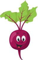 Vegetables Characters Collection. illustration of a funny and smiling beet in cartoon style. vector