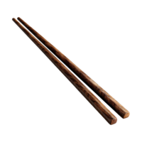 3D Rendering of a Wooden Chopsticks on Transparent Background png