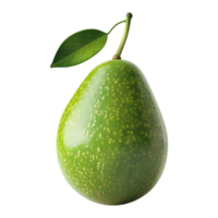 3D Rendering of a Green Avocado on Transparent Background png
