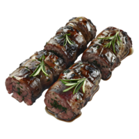 3d le rendu de une flanc steak sur transparent Contexte png