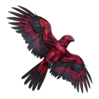 3D Rendering of a Red Tailed Hawk on Transparent Background png