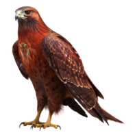 3D Rendering of a Red Tailed Hawk on Transparent Background png