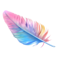 3d le rendu de une oiseau coloré fourrure ou plume sur transparent Contexte png