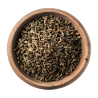 3D Rendering of a Dry Spices in a Bowl Grinded on Transparent Background png