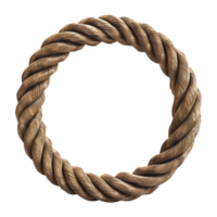 3D Rendering of a Brown Rope on Transparent Background png