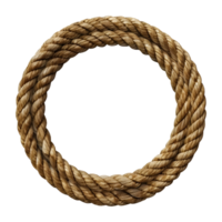 3d representación de un marrón cuerda en transparente antecedentes png
