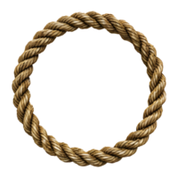 3d representación de un marrón cuerda en transparente antecedentes png