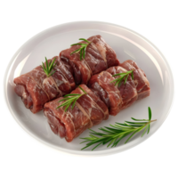 3d Rendern von ein Flanke Steak auf transparent Hintergrund png