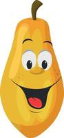 Fruits Characters Collection. illustration of a funny and smiling papaya character. vector