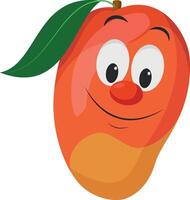 Fruits Characters Collection. illustration of a funny and smiling mango character. vector