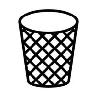 Mesh trash can icon. vector