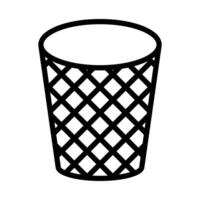 Mesh trash can icon. vector