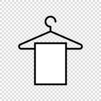 Towel icon on hanger. vector