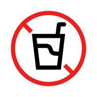No bebida permitido. bebida regulación. vector
