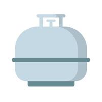 Flat design propane gas cylinder icon. Gas fuel for domestic use. vector