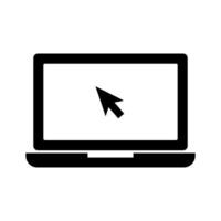 Laptop and computer mouse cursor icon. vector