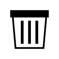 basura lata icono. Eliminar icono. web ui símbolo. vector