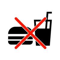 No fast food allowed. vector