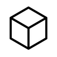 Simple box icon. Cube. vector