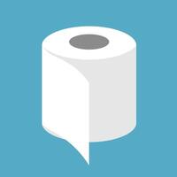 baño papel rodar icono aislado en azul antecedentes. diario bien. vector