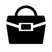 Business bag silhouette icon. Luggage. Accessory. vector