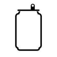 Simple aluminum can icon. vector