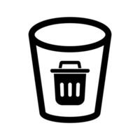 Trash can marked trash can. vector