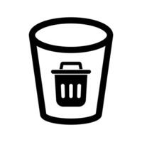 Trash can marked trash can. vector