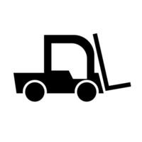 Forklift silhouette icon. Vehicle of logistics. vector