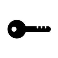 Key silhouette icon. Entrance key. Lock. vector