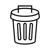 Trash can, garbage box, rubbish bin. vector
