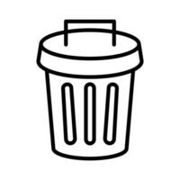 Trash can, garbage box, rubbish bin. vector