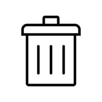 Garbage can and wastebasket. vector