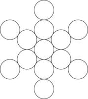 Geometrical figure. Sacred Geometry Metatrons Cube element. illustration vector