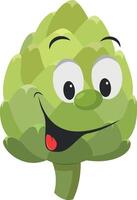 Vegetables Characters Collection. illustration of a funny and smiling artichoke in cartoon style. vector