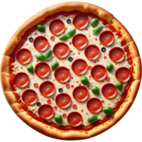 ai gegenereerd realistisch pizza peperoni png