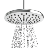 3D Rendering of a Washroom Shower on Transparent Background png