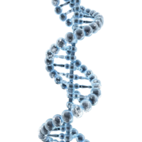 3d Rendern von ein DNA Element auf transparent Hintergrund png