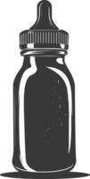 silhouette baby bottle full black color only vector