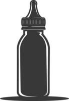 silhouette baby bottle full black color only vector