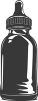 silhouette baby bottle full black color only vector