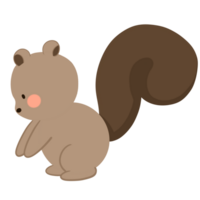 Happy Brown squirrel Cartoon Illustration png