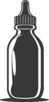 silhouette baby bottle full black color only vector