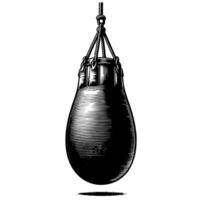 Black and white illustration of a Punching Bag vector