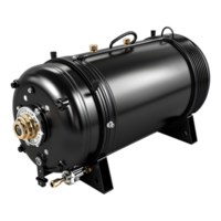 3D Rendering of a Black Gas Tank on Transparent Background png
