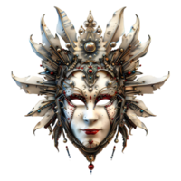 3d le rendu de une brésilien carnaval visage masque sur transparent Contexte png