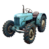 3d le rendu de une agriculture tracteur sur transparent Contexte png