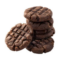 3D Rendering of a Chocolate Cookies on Transparent Background png