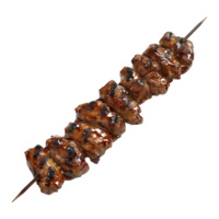 3D Rendering of a Grilled Chicken Pieces Stick on Transparent Background png